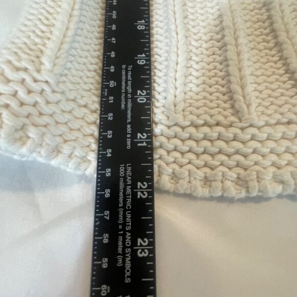 Liz Claiborne Womens Cream Thick Knit Cardigan Sweater Large 3/4 Sleeve - Picture 9 of 11